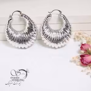 گوشواره طرح طلا مدل صدفی کد 4514