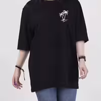 تیشرت لانگ مشکی نخل