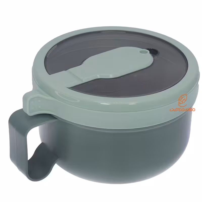 ظرف غذا دایره ای یک طبقه سبز