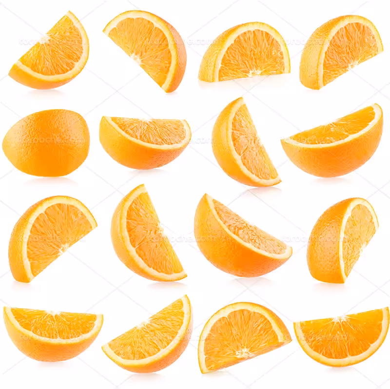 عکس تکه های پرتقال تازه | گرافیک با طعم تربچه