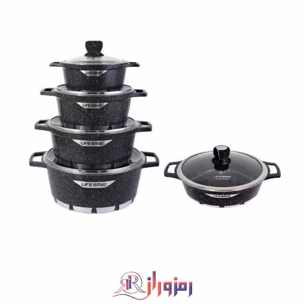 سرویس قابلمه 10 پارچه گرانیت لایف اسمایل مدل FLCM_10