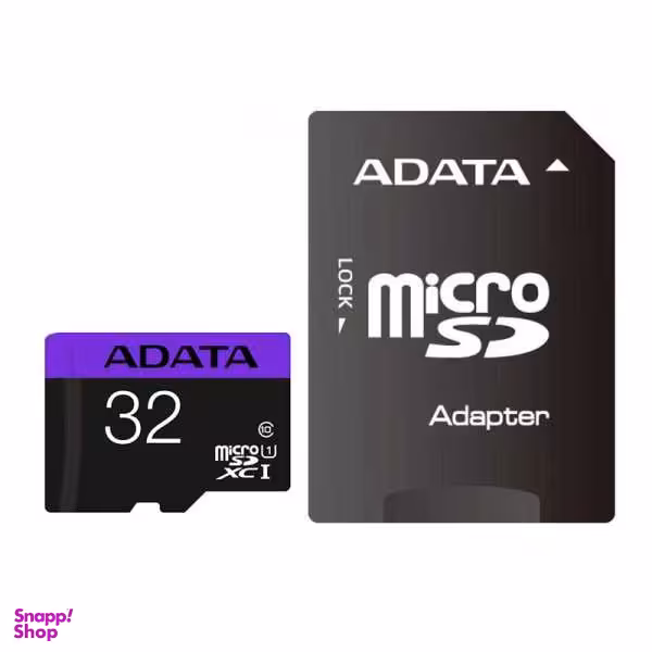 کارت حافظه‌ microSDHC ای دیتا مدل Premier کلاس 10 استاندارد UHS-I U1 سرعت 80MBps ظرفیت 32 گیگابایت با آداپتور SD