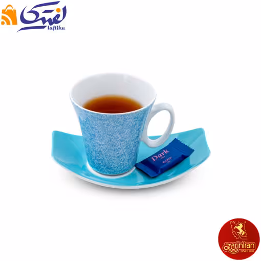 سرویس چای خوری چینی زرین وینچی دزاکسه طرح تکسچر آبی 12 پارچه