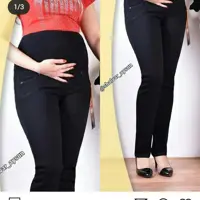 شلوار بارداری راسته دورس کشی نسبتا ضخیم کمرقابل تنظیم شلوار بارداری مشکی اداری ارسال رایگان 