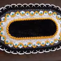 فرشینه بافتنی، بافته شده با کاموا و قلاب کد 021و وزن 600 گرم و طول 95 و عرض 59