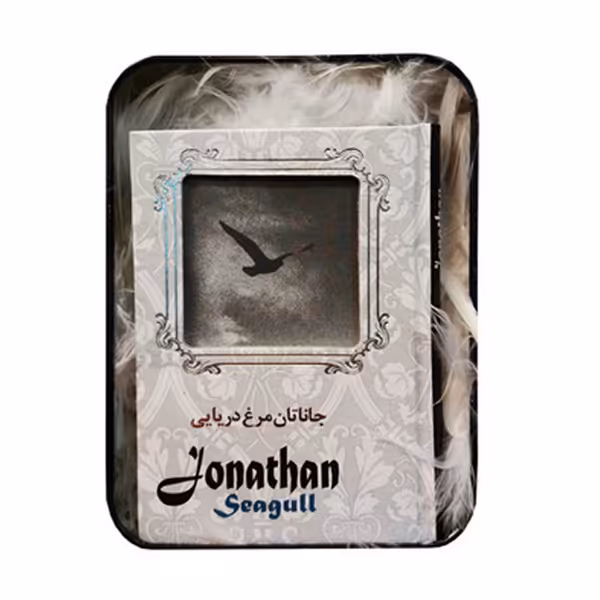 کتاب جاناتان مرغ دریایی اثر ریچارد باخ با جعبه فلزی