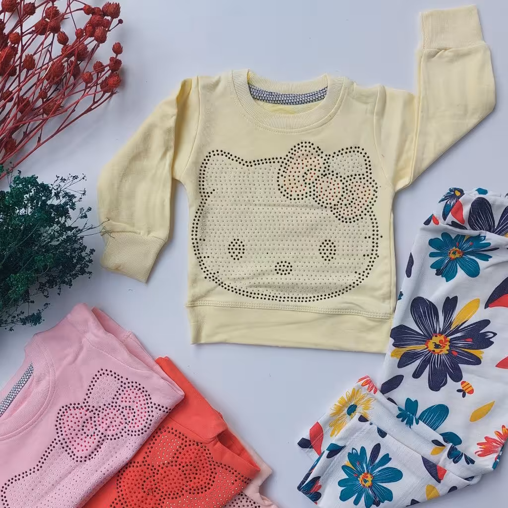 بلوز دورس و شلوار تو کرک دخترانه پاییزی - سایز 35 و 40 