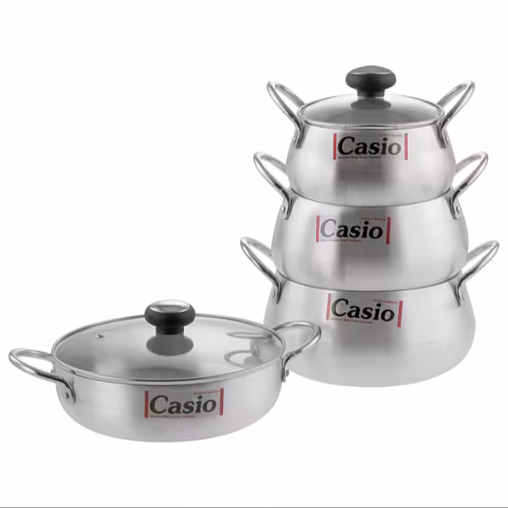 سرویس قابلمه و تابه جنس روحی مارک کاسیو 8 پارچه 