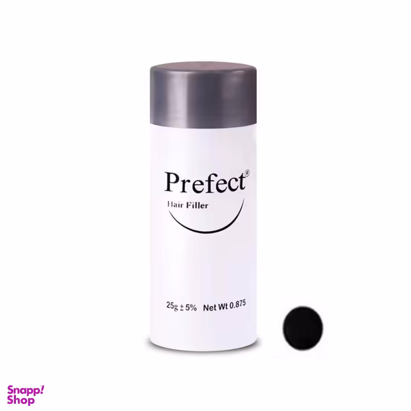 پودر پر پشت کننده مو پرفکت هیر فیلر شماره 0001 وزن 25 گرم رنگ مشکی