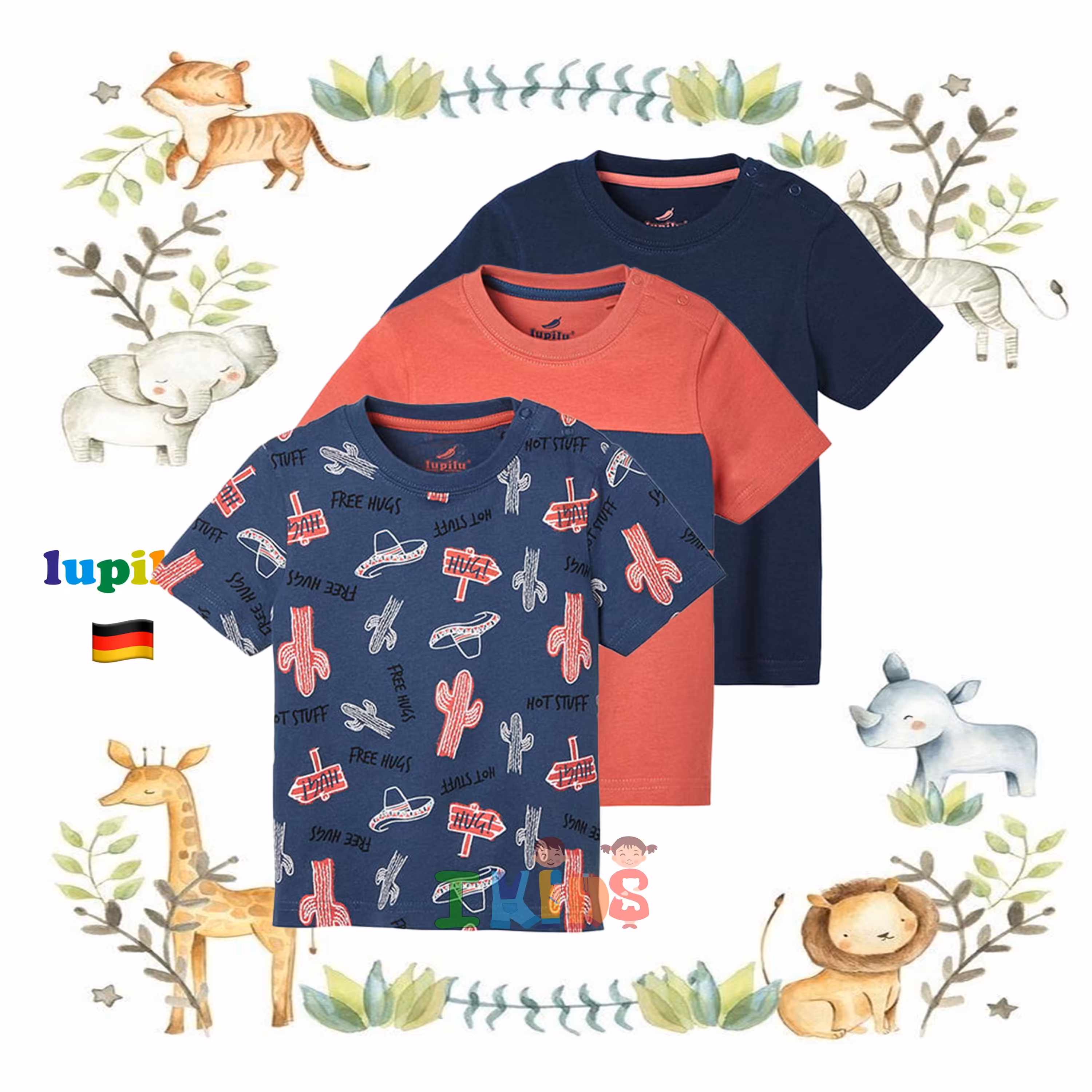 پک سه تایی تیشرت مکزیکی  برند لوپیلو -  lupilu آلمان