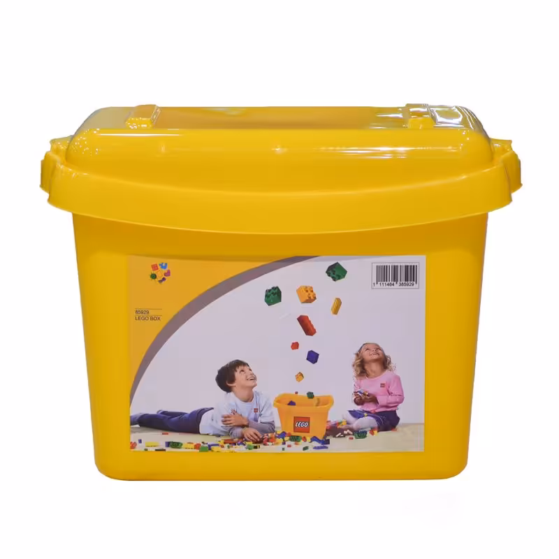 جعبه درب دار لگو و اسباب بازی زرد کد 85929