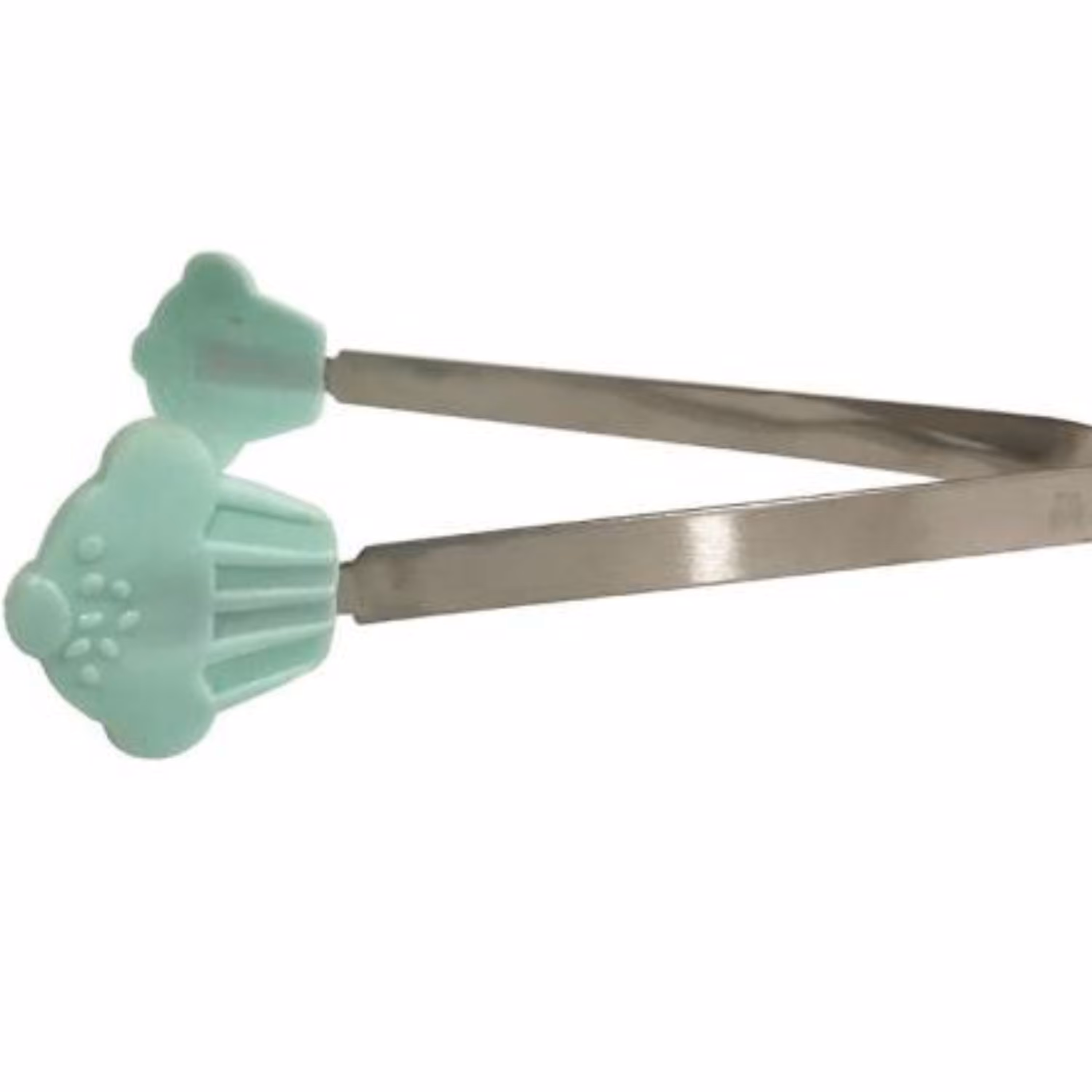 انبر یخ استیل در دو طرح کاپ کیک یا بستنی و صدف سر سیلیکون مخصوص یخ قند خرما