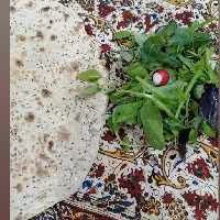 سفره ورومیزی قلمکاری سنتی سایز 120در120 سانت طرح انگوری