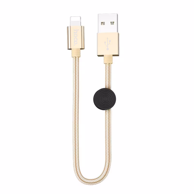 کابل شارژ کوتاه usb به لایتینگ (آیفون) هوکو مدل x35 به طول 25 سانتیمتر