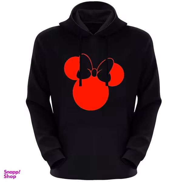 هودی زنانه مدل میکی موس F320 رنگ مشکی