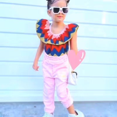 تاپ تک یقه کشی قایقی سایز6ماه تا3سال