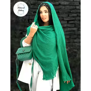 شال نخی پفکی سبز سیدی خوشرنگ قیمت مناسب ارسال رایگان
