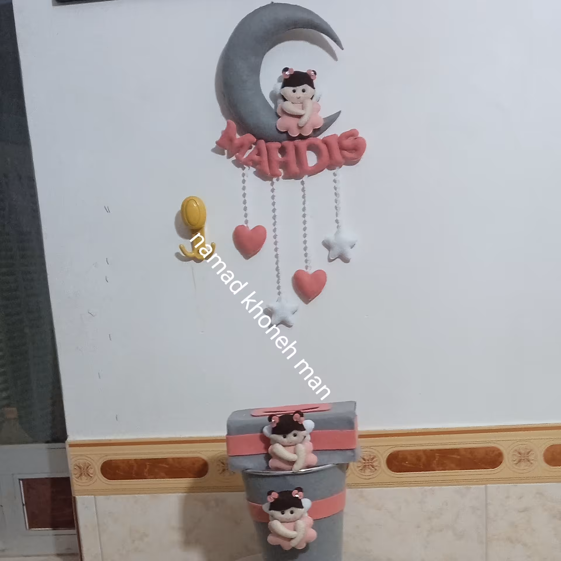 ست سیسمونی نمدی طرح دختر فرشته