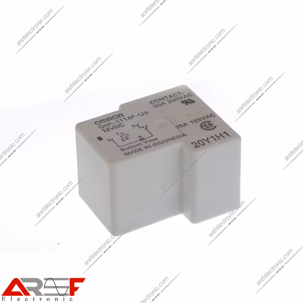 رله امرن کولری مدل G8P-1114P-US دارای 12 ولت 30 آمپر 5 پین - فروشگاه عارف الکترونیک