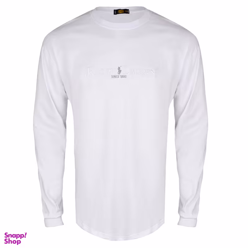 تیشرت آستین بلند مردانه مدل 271002301 نخ پنبه رنگ سفید