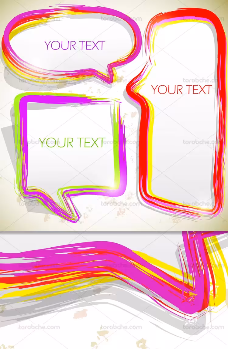 وکتور باکس متنی گرانج | گرافیک با طعم تربچه