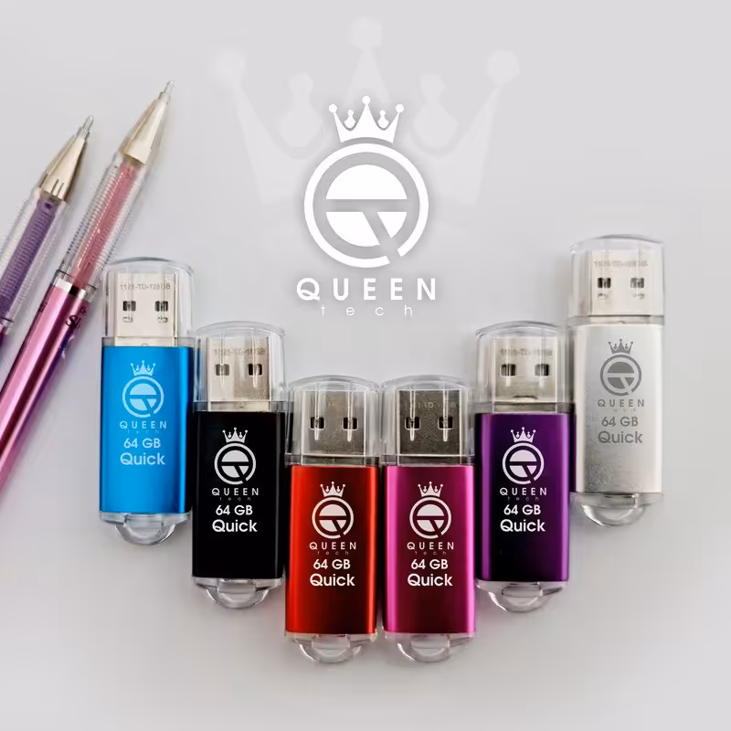 فلش مموری کوئین تک QUICK PLUS ظرفیت64 گیگابایت به همراه مبدل MicroUSB OTGمدلA13-
