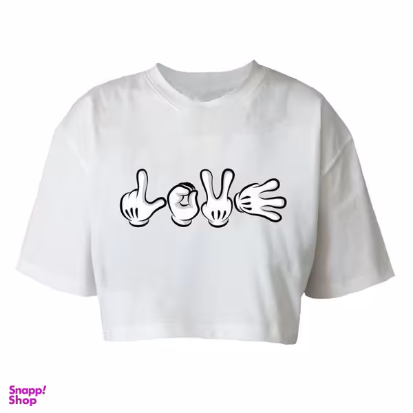 کراپ تاپ آستین کوتاه زنانه مدل c091