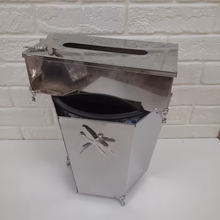 سطل و جا دستمال چند ضلعی سنجاقک