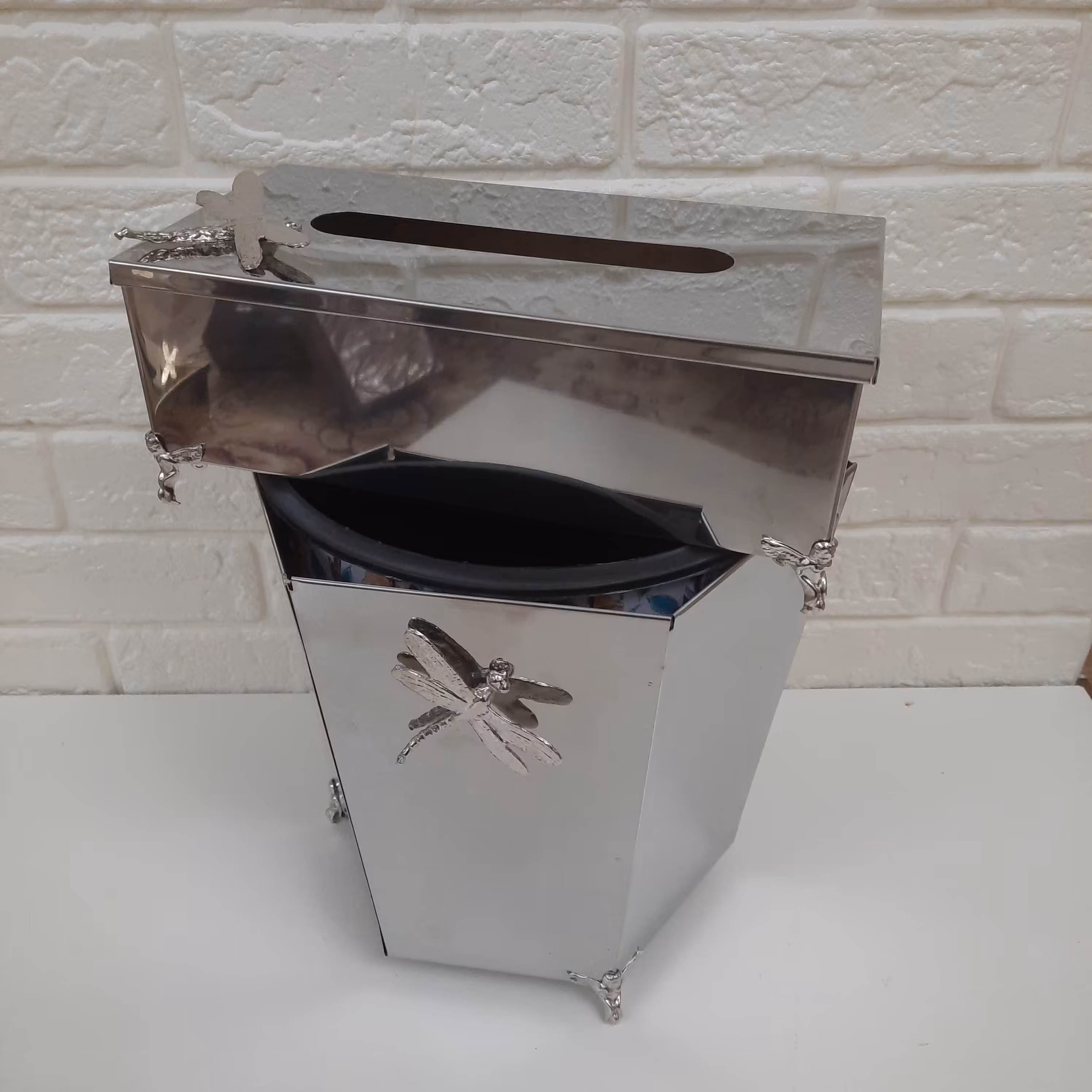 سطل و جا دستمال چند ضلعی سنجاقک