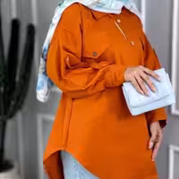 مانتو اسپرت زنانه کتان مدل مانتو گلناز
