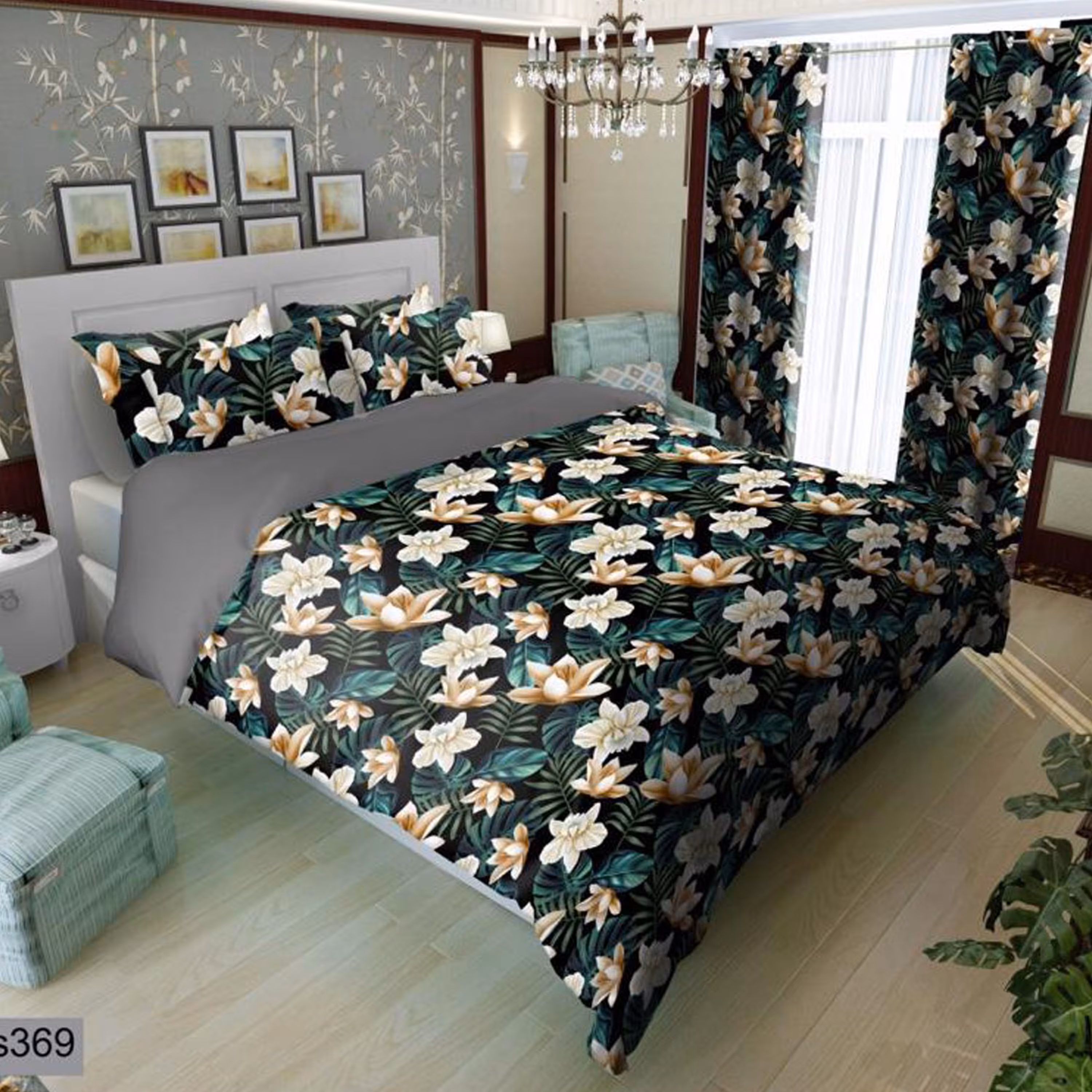 سرویس روتختی 1 نفره تنسل چاپی برندترک لند (Turk Land) کد rs 369