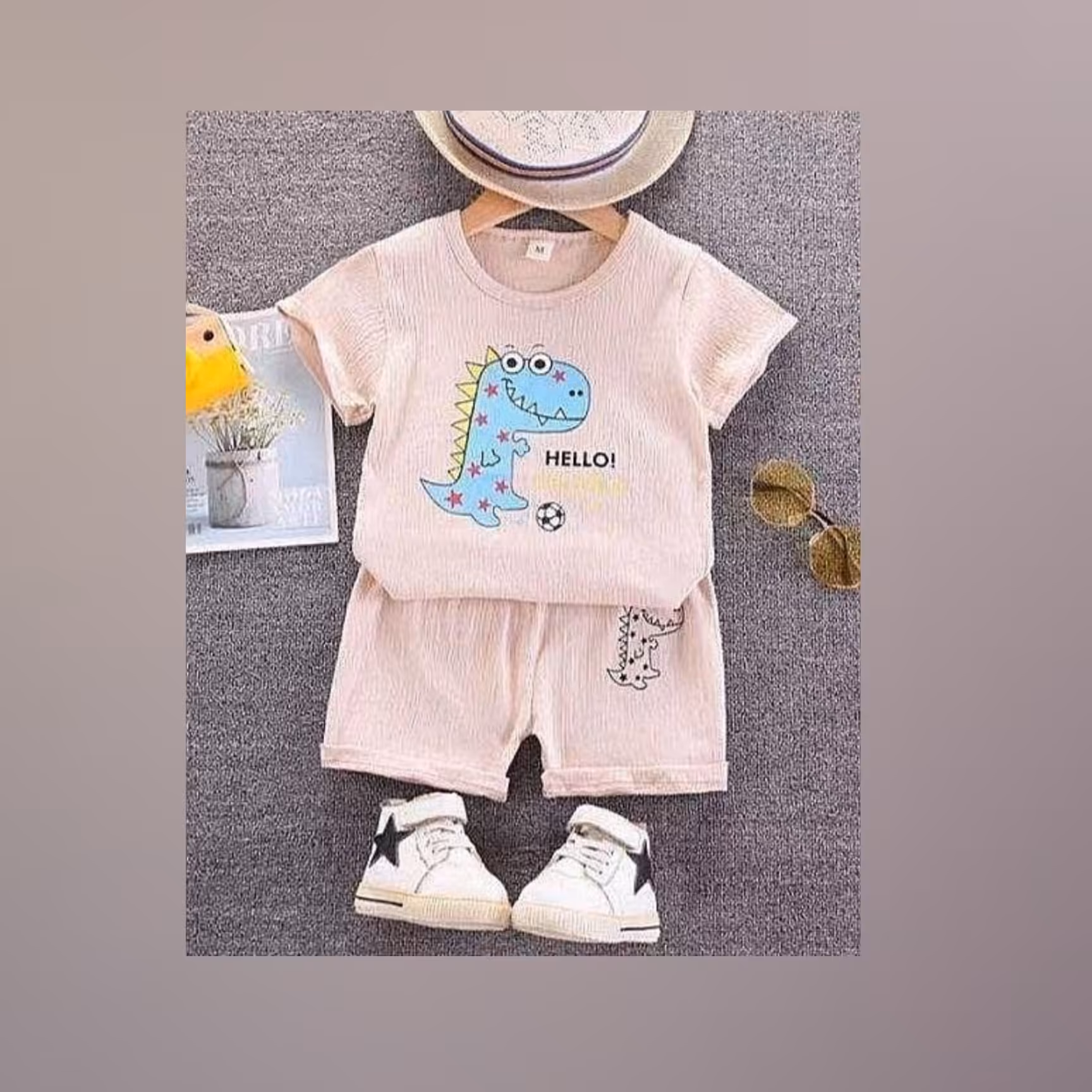 تیشرت شلوارک پسرانه جنس بیسکوئیتی وارداتی سایز لارج