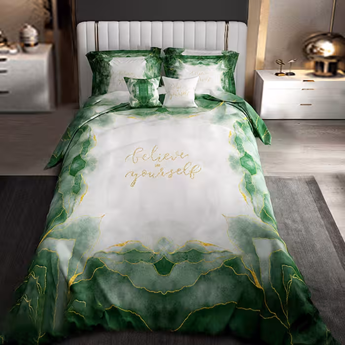 سرویس خواب پارلاک کد 140 دو رو طرح دار  یک نفره 5 تکه