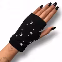 دستکش ماه و ستاره نخ پنبه فری سایز