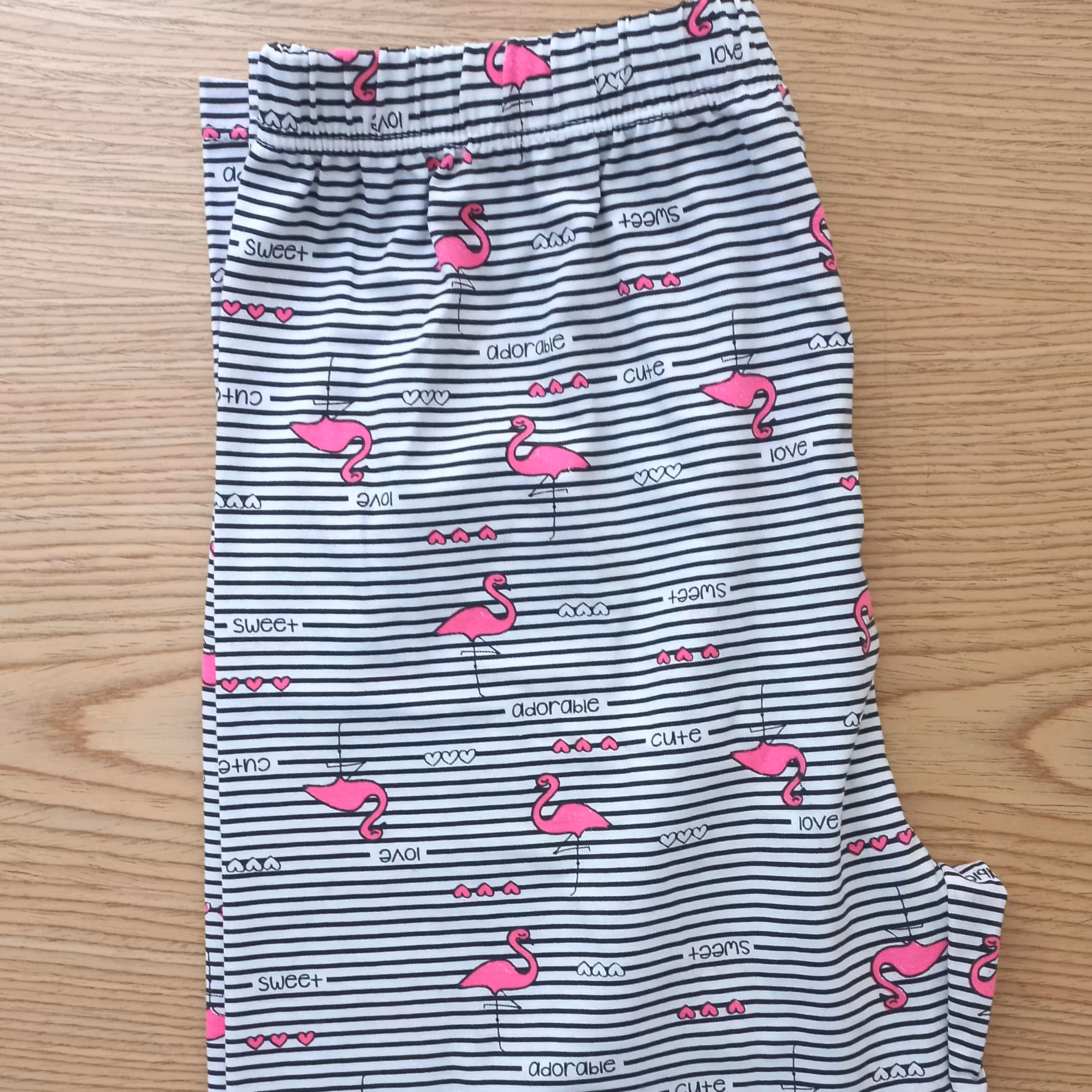 ست تیشرت شلوار طرح فلامینگو