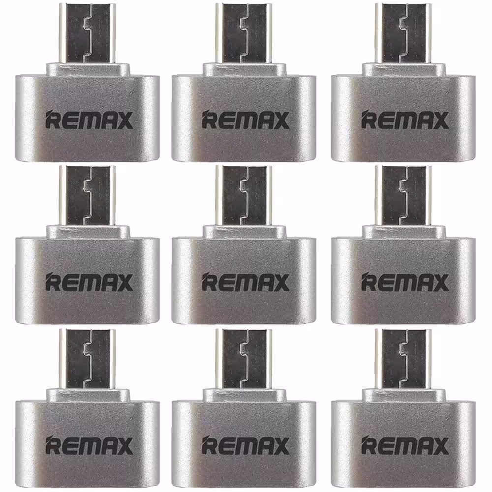 مبدل OTG تبدیل USB به MICROUSB بسته 9 عددی ( رنگ نقره ای )