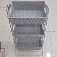 جا پیاز سیب زمینی 3 طبقه مستطیل بامبو لیمون