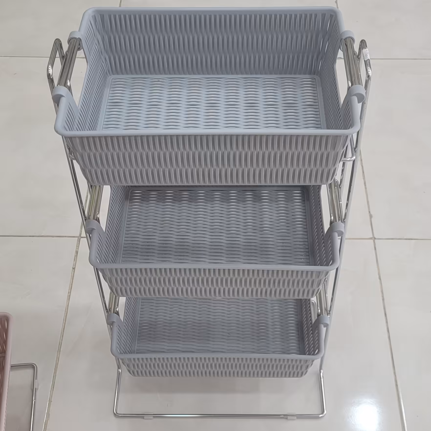 جا پیاز سیب زمینی 3 طبقه مستطیل بامبو لیمون