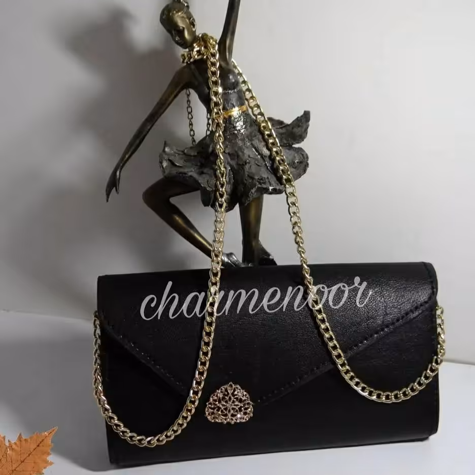 کیف  مجلسی کتابی چرم طبیعی بزی کاملا دستدوز