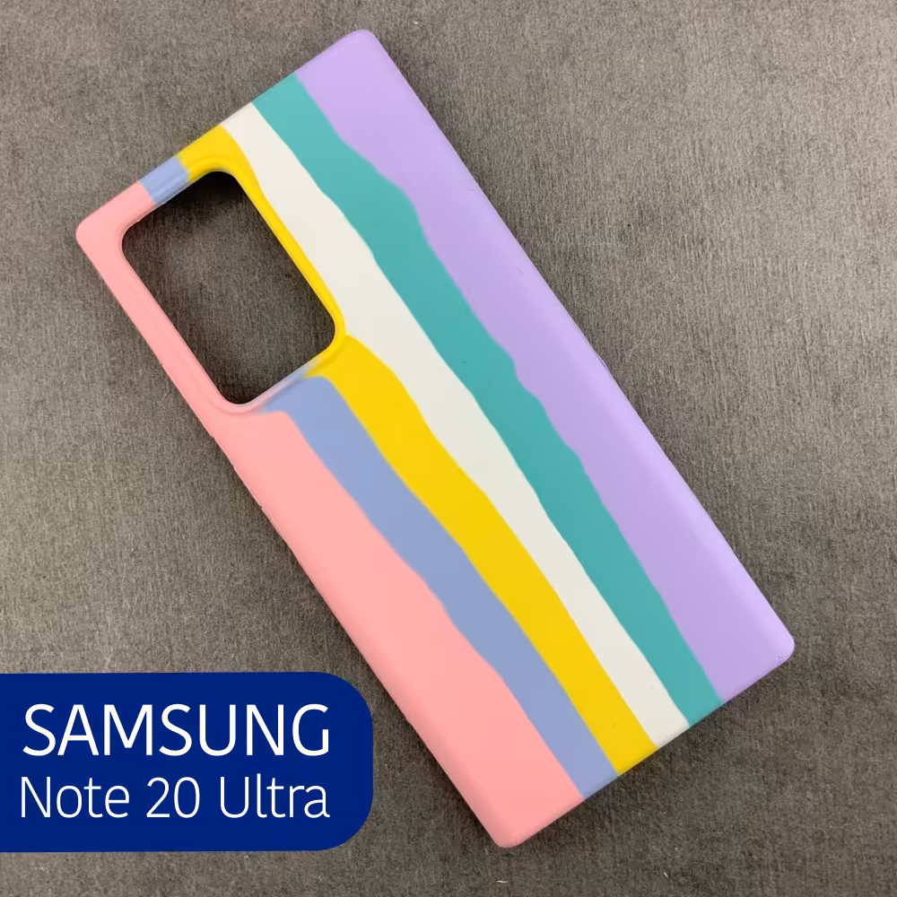 قاب گوشی سامسونگ Note 20 ultra رنگین کمان سیلیکونی اورجینال