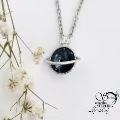 گردنبند نقره طرح سیاره نقره ایتالیا کد 15881