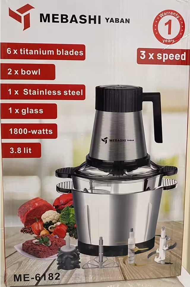 خردکن مباشی مدل ME-6182(شش 6 تیغ (غذاساز)  Mebashi