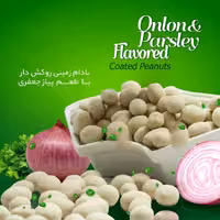 بادام زمینی روکشدار با طعم پیاز جعفری 500 گرمی از خشکبار وزرا
