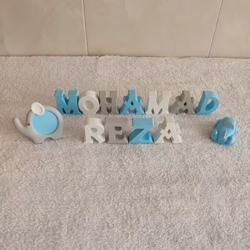 استند سنگی اسم محمدرضا به همراه قاب عکس فیلی