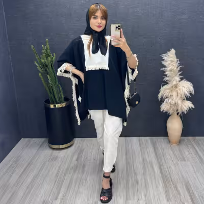 مانتو شلوار زنانه لنین نچرال مدل ست لنین اریکا