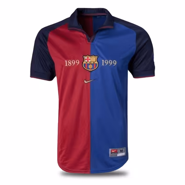 پیراهن کلاسیک اول بارسلونا 1999