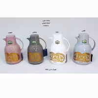 فلاسک شیشه دار  2 لیتر HDQ طرح ترمه طلایی در چهار رنگ