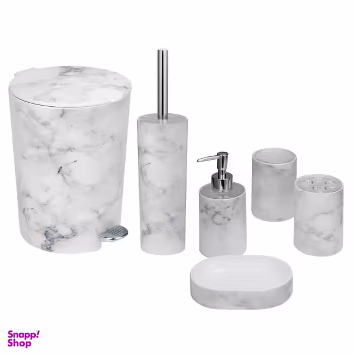 ست سرویس بهداشتی 6 پارچه لیمون مدل marblewh