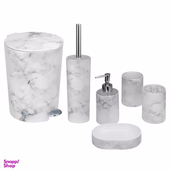 ست سرویس بهداشتی 6 پارچه لیمون مدل marblewh