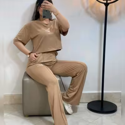 ست کراپ شلوار اسپان‌لاکرا مدل مادرید